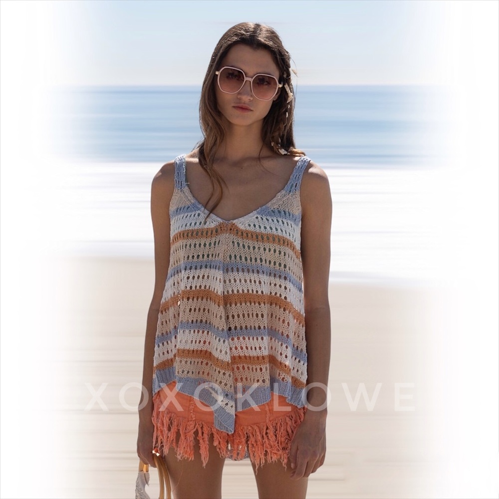 Boho Crochet Knit Sleeveless Top - Picture 9 of 14
